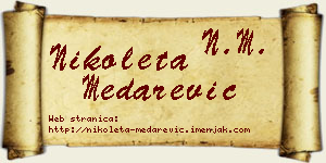 Nikoleta Medarević vizit kartica